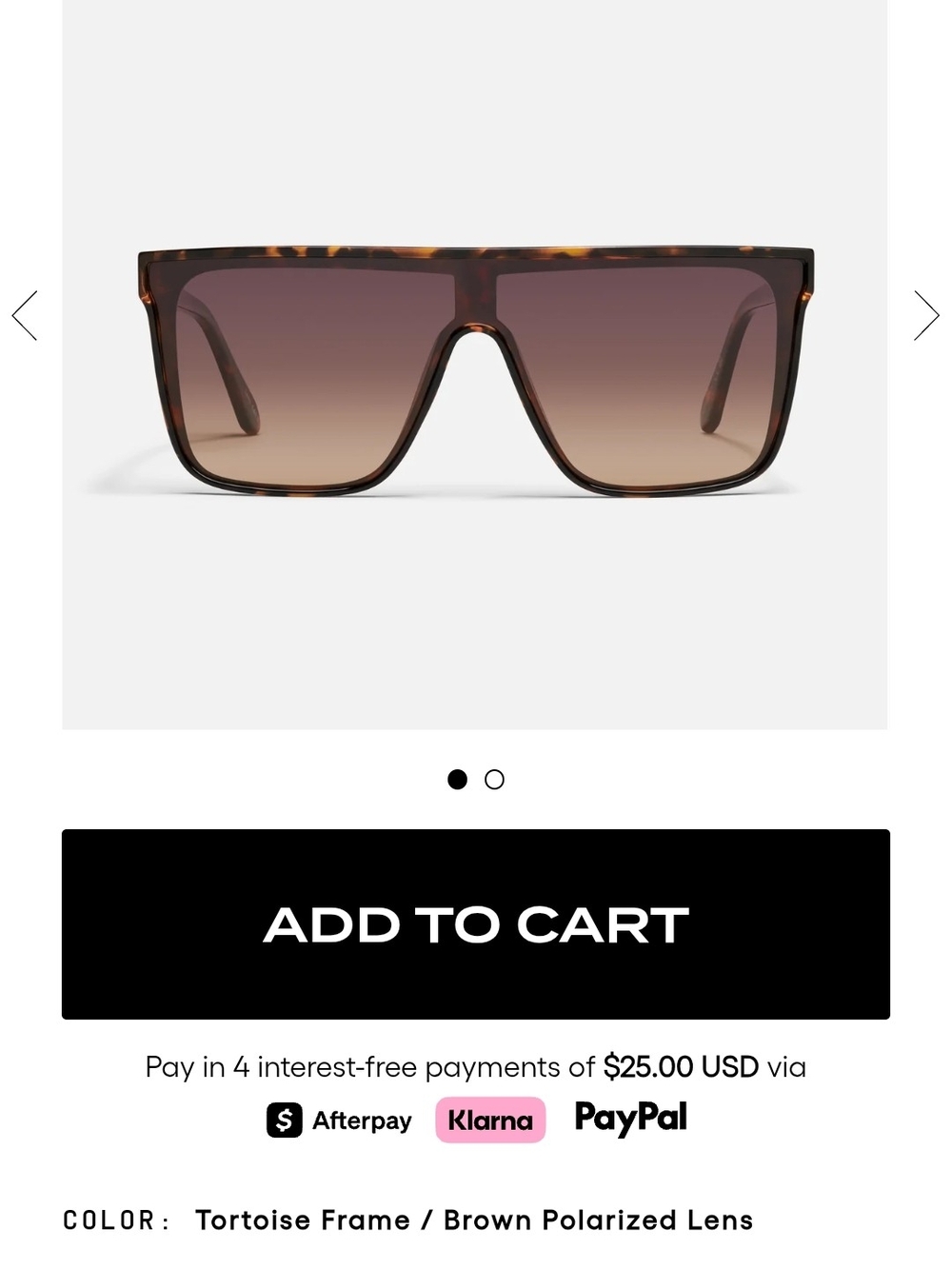 Tortoise Frame Brown Polarized Lens Sunglasses - Women's